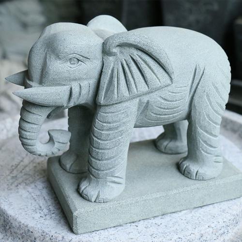 石雕象摆件创意风水招财大象工艺品辟邪镇宅一对客厅装饰品